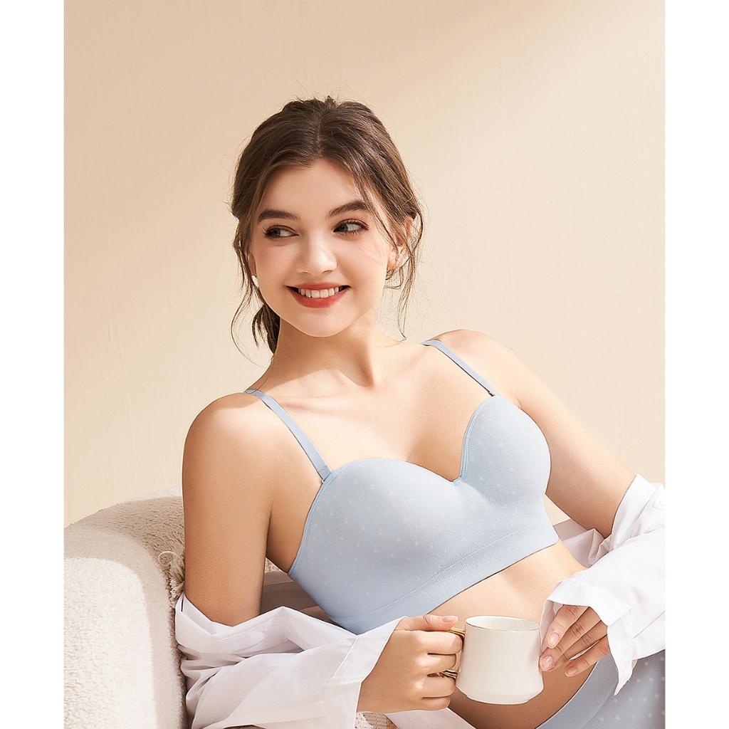 PROMO Young Curves Bra Polka Dots Bendeau Wireless C03-10376B