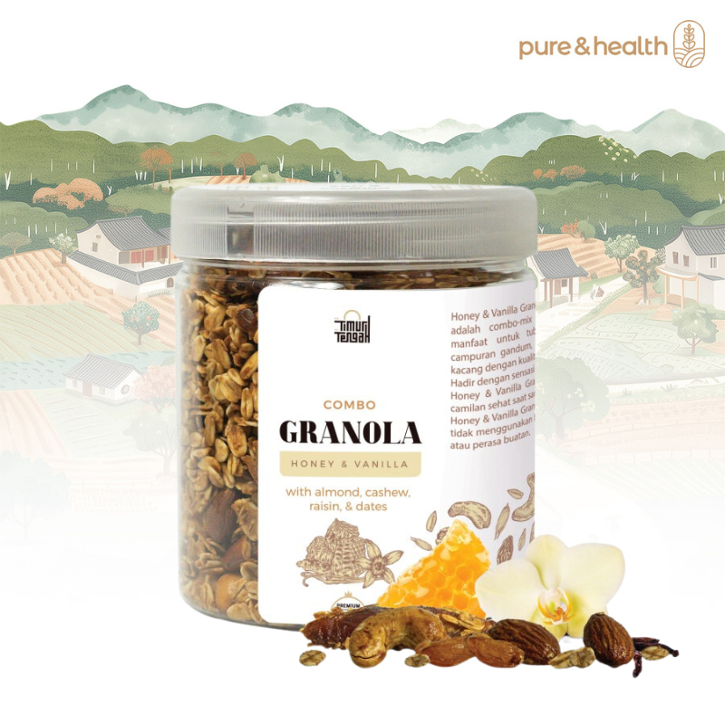 

Combo Granola Vanilla Timur Tengah 250 Gram Oatmeal Sehat Natural Super Food