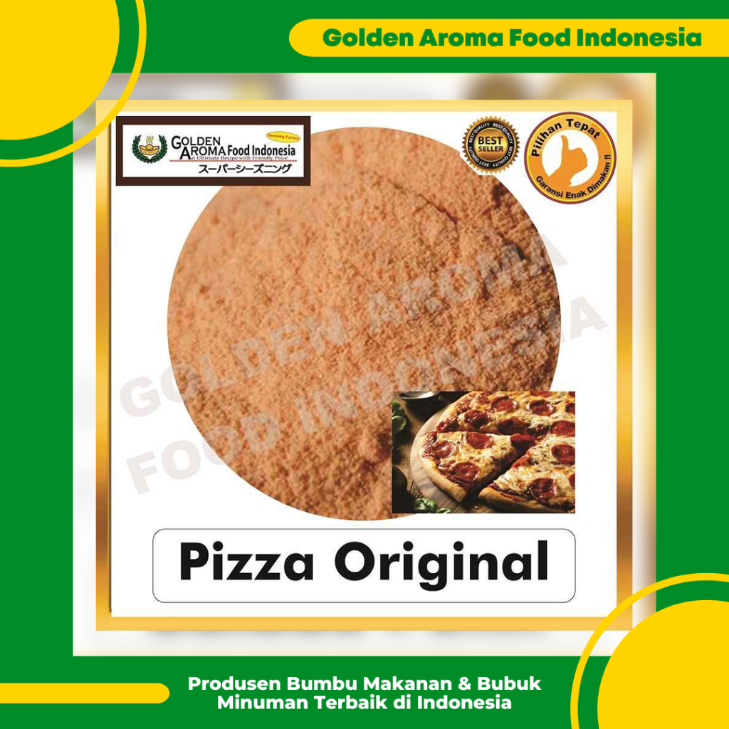 

Bumbu Tabur Rasa Pizza 1Kg, Jual Bubuk Tabur Pizza Original Murah Enak Aman Terbaik Powder GAFI