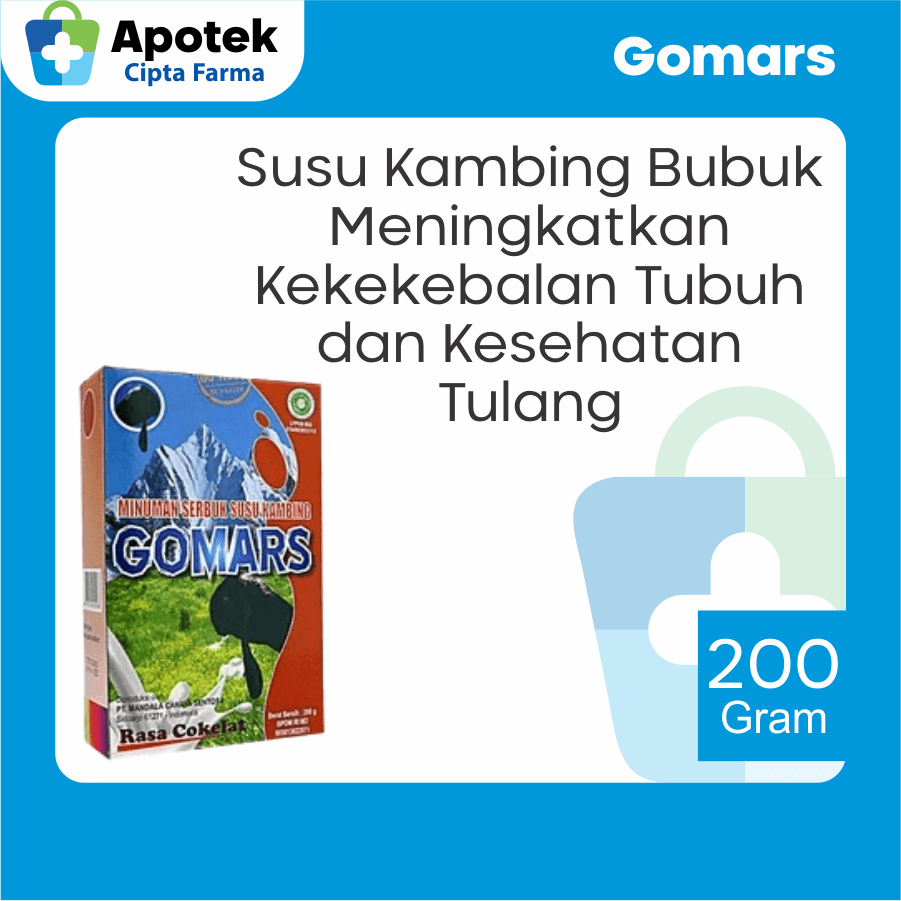 

Susu Kambing Gomars Coklat Etawa Bubuk Goat Milk Susu Kesehatan Tulang Sendi Lambung Jantung Daya Tahan Tubuh Menaikkan Berat Badan Pelancar Penceraan dan Pelancar Asi