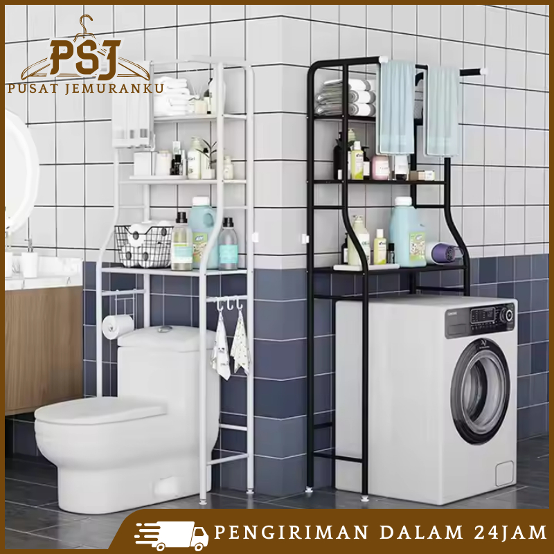 Rak Toilet Besi Anti Karat Rak Toilet Kloset Duduk Rak Toilet Organizer Rak Toilet 3Susun