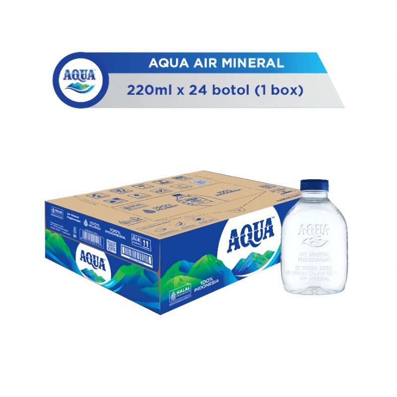 

AQUA Cube 220ml x 24 botol (1 box) *free spunbond bag AQUA