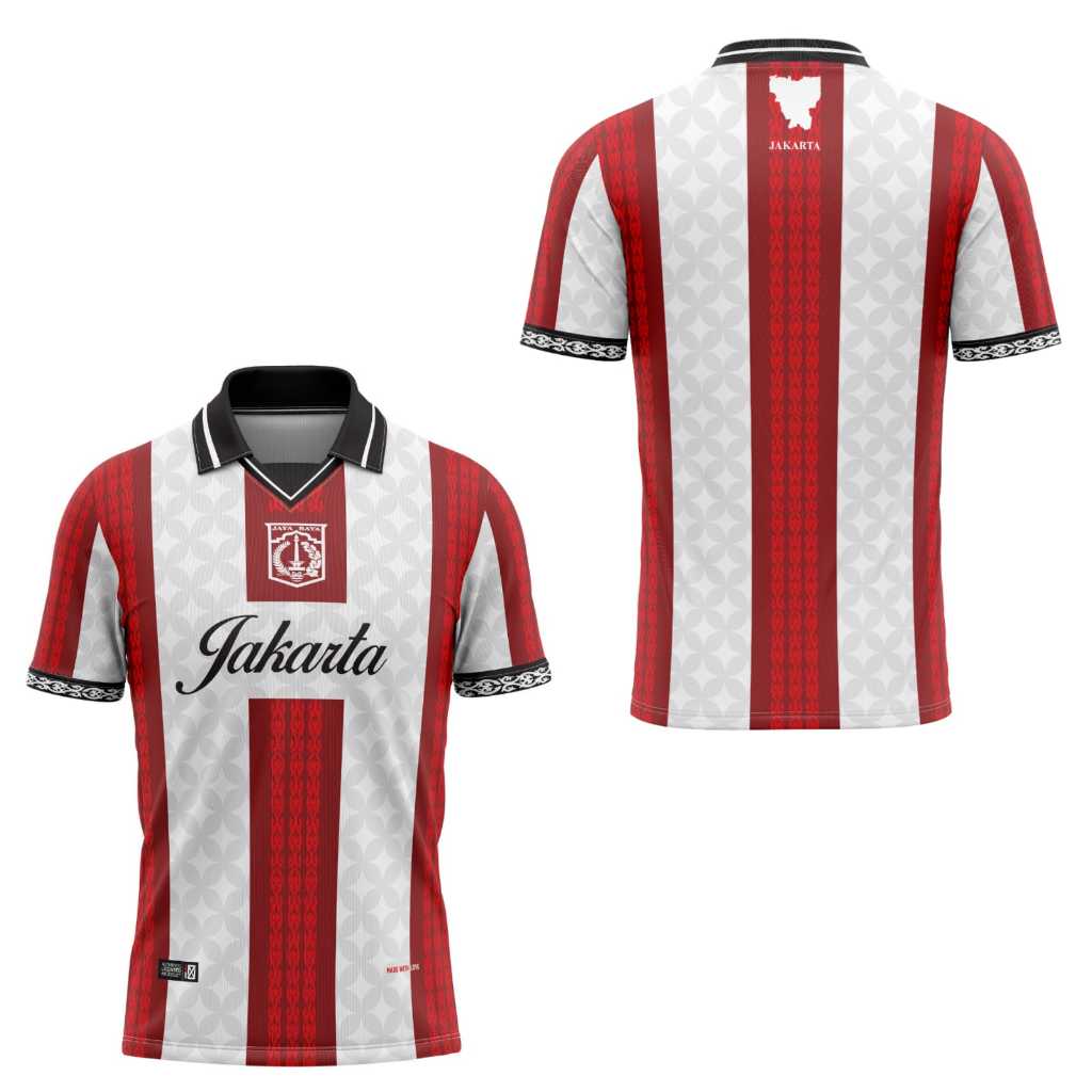 Nizesport - Jersey Bola Fantasy Persija Jakarta Vintage Retro Casual Dryfit Adem Nyaman