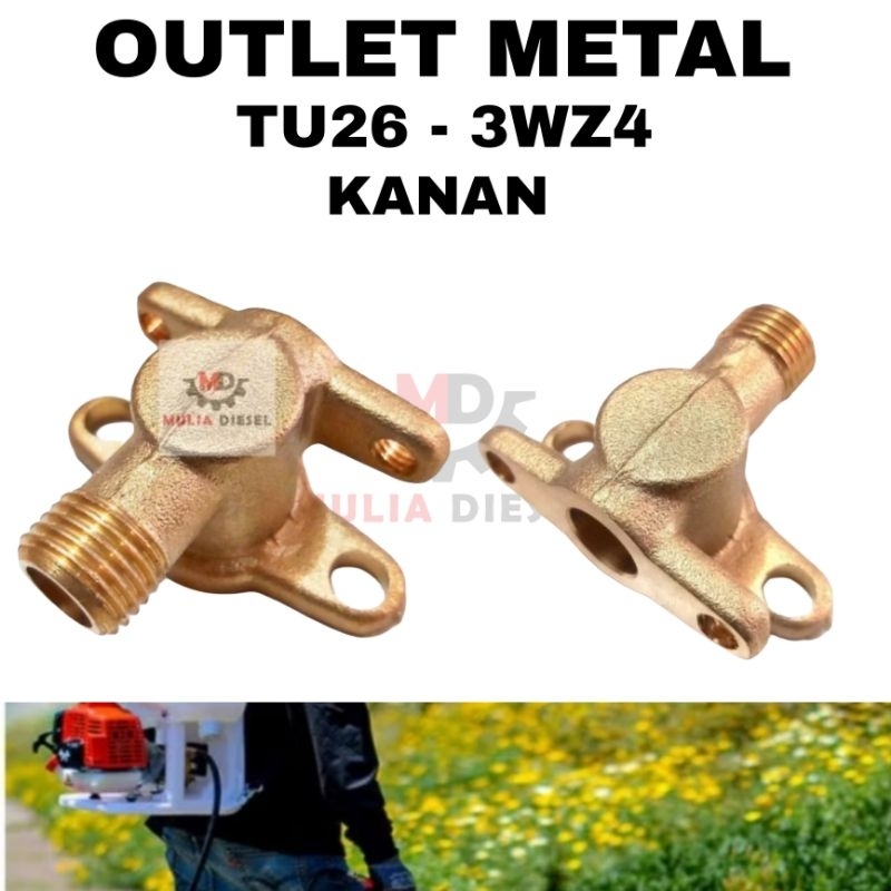 Outlet Metal Right Kanan Regulator Mesin Sprayer Semprot TU26 TU 26 3WZ4 Portable
