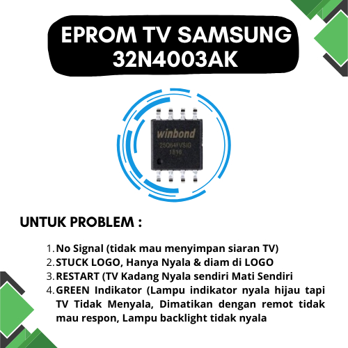 ic eprom memory TV LED SAMSUNG UA32N4003AK // 32N4003AK // 32N4003