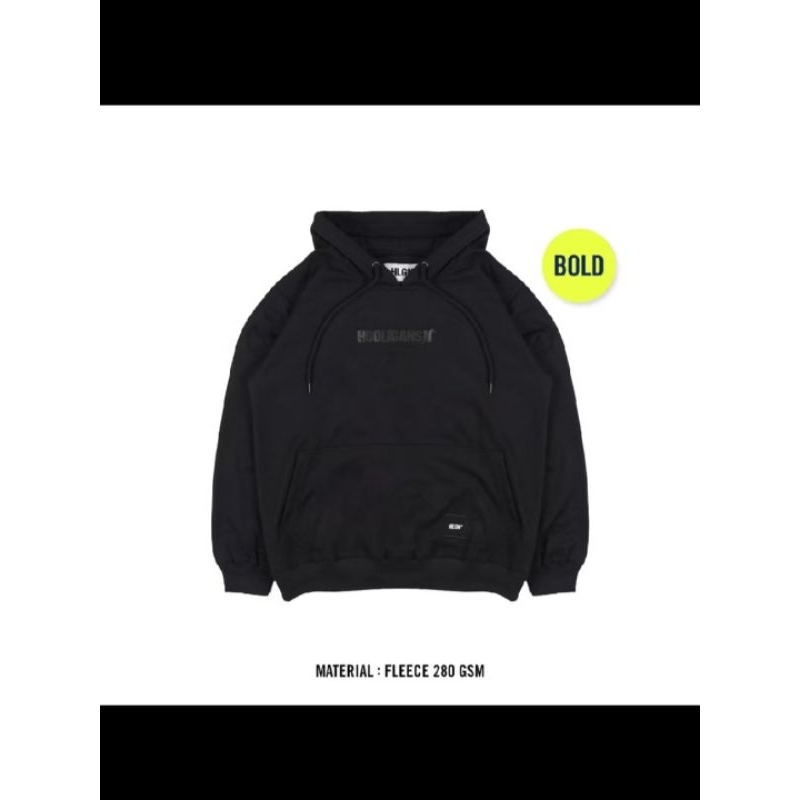 Hoodie HOOLIGANS Bold Visione-Black || Hoodie Holigans