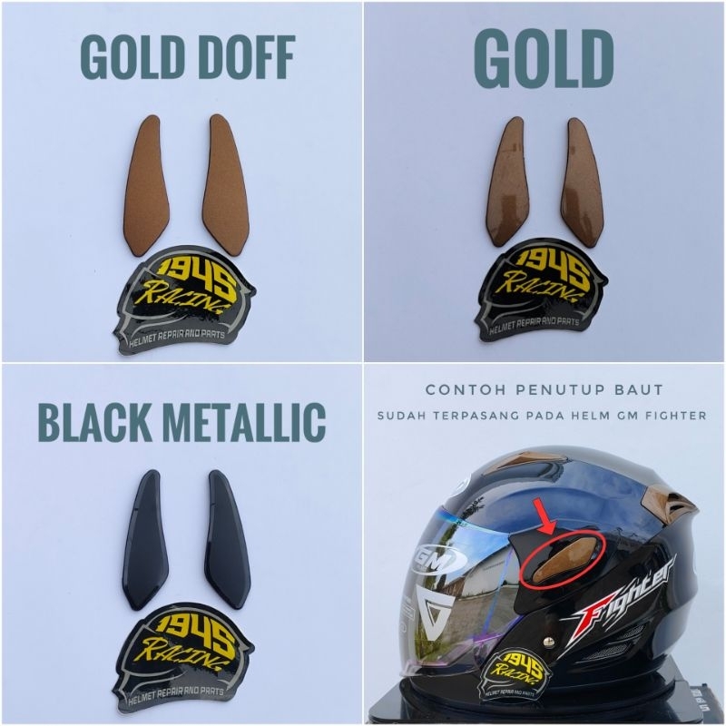 Penutup Baut helm GM Fighter Original 100% / Penutup kupingan helm GM Fighter