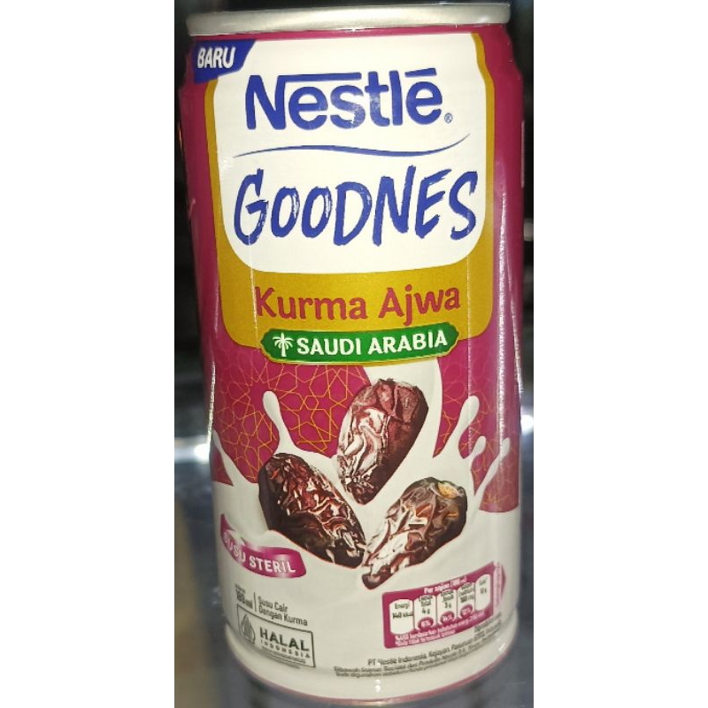 

Nestle Goodnes Kurma Ajwa Arab Saudi Susu Steril Cair 189ml / Nestle Goodnes Susu Cair Kurma Royale 189ml