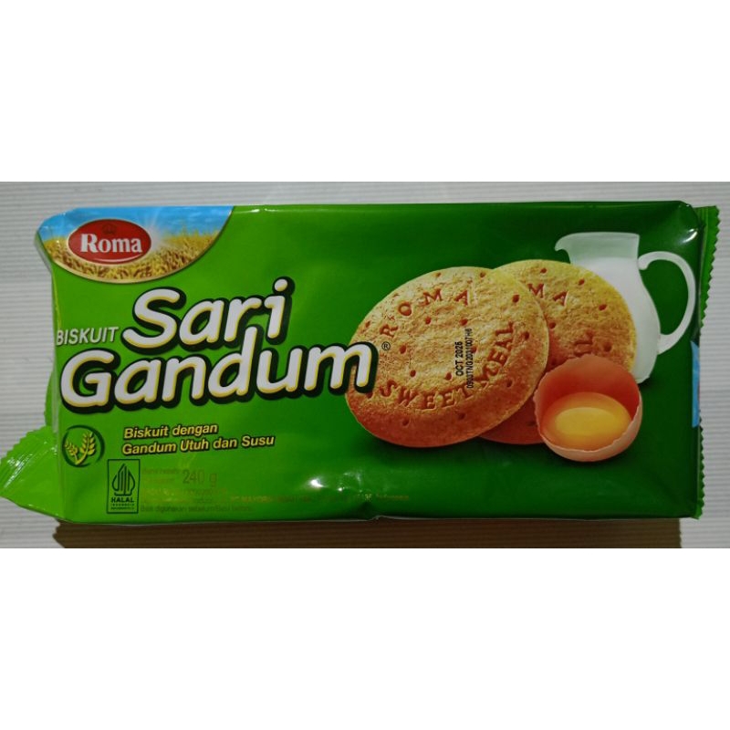 

(INSTANT & SAMEDAY) ROMA Sari Gandum Biskuit dengan Gandum dan Susu 240 Gram