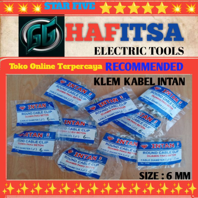 KLEM KABEL INTAN / KLEM KABEL LISTRIK / KLEM KABEL 6 MM / KLEM / PAKU BETON