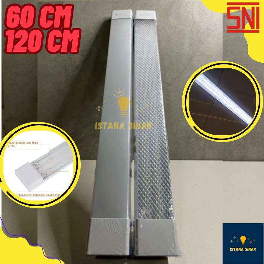 Lampu TL LED Prismatic 30W 60W Kap Lampu LED TL Integrated 60 CM / 120 CM 30 Watt 60 Watt led T8 TL 