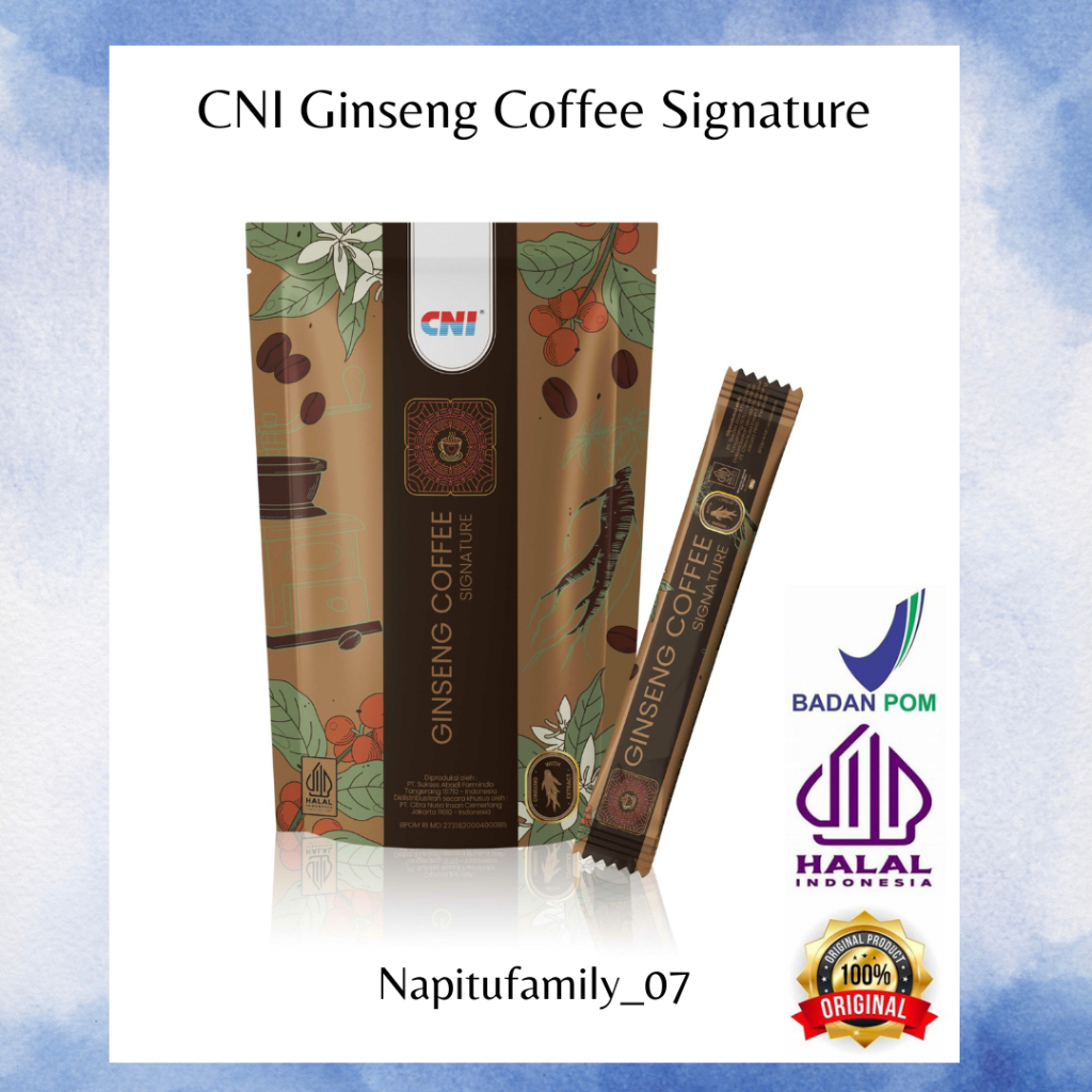 

CNI Ginseng Coffee Signature – Strong Coffee in Every Sip (10 Sachet @20g)