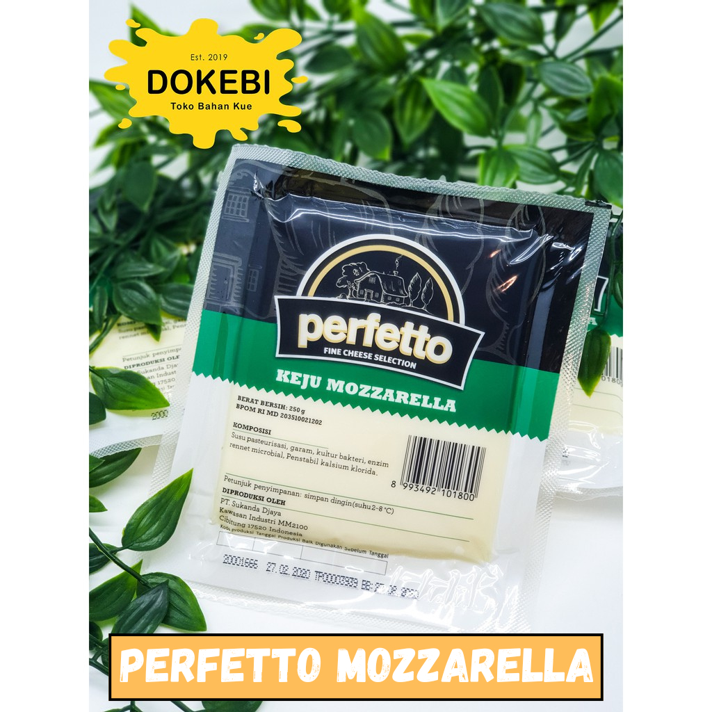 

Keju Mozzarella Perfetto 250 / Mozzarella cheese Murah Grosir