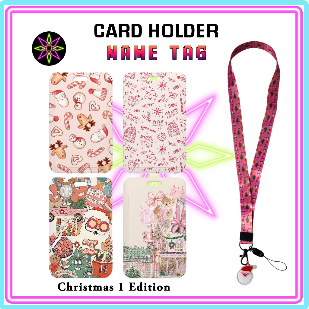

Hikari Print ID Card Holder + Lanyard Christmas 1 Edition Nametag Dengan Tali Card Holder Tempat Kartu Christmas Natal Xmas Santa Claus