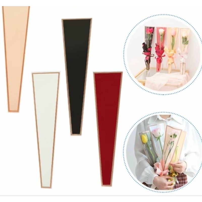 

Kertas Buket / Plastik Pembungkus Bunga Mawar / Rose 1 Tangkai / Kantong Bunga isi 50 (bisa mix)