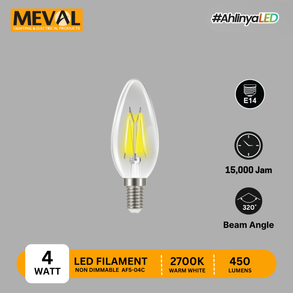 MEVAL Lampu Hias Filament E14 LED Light 4W