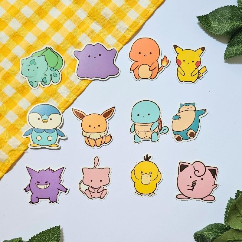 

LEHA-LEHA CLUB - Blong Pokemon | Cute Doff Sticker | Sticker Lucu