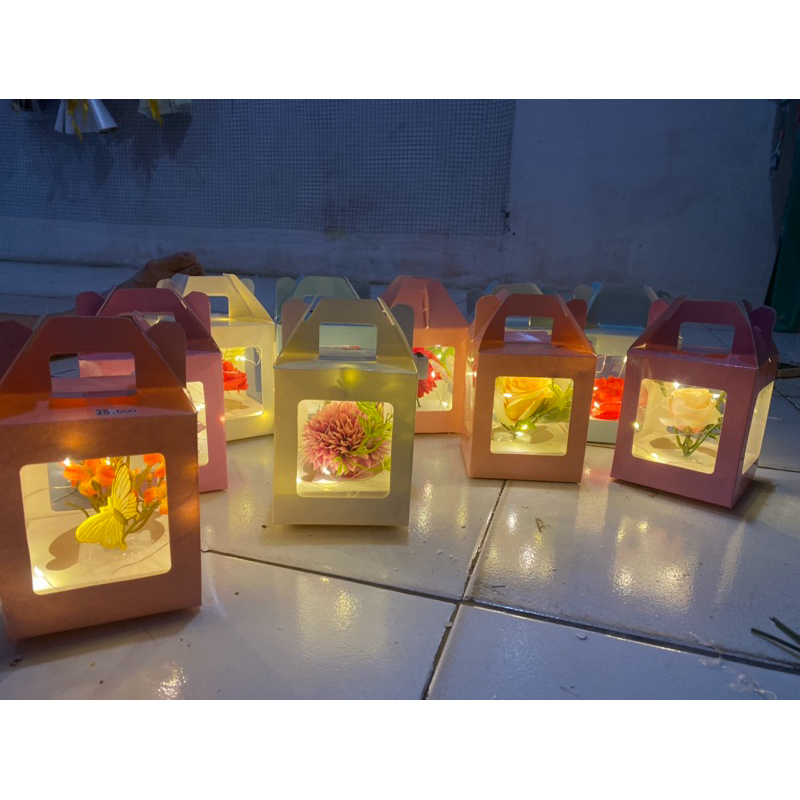 

flower box led cantik