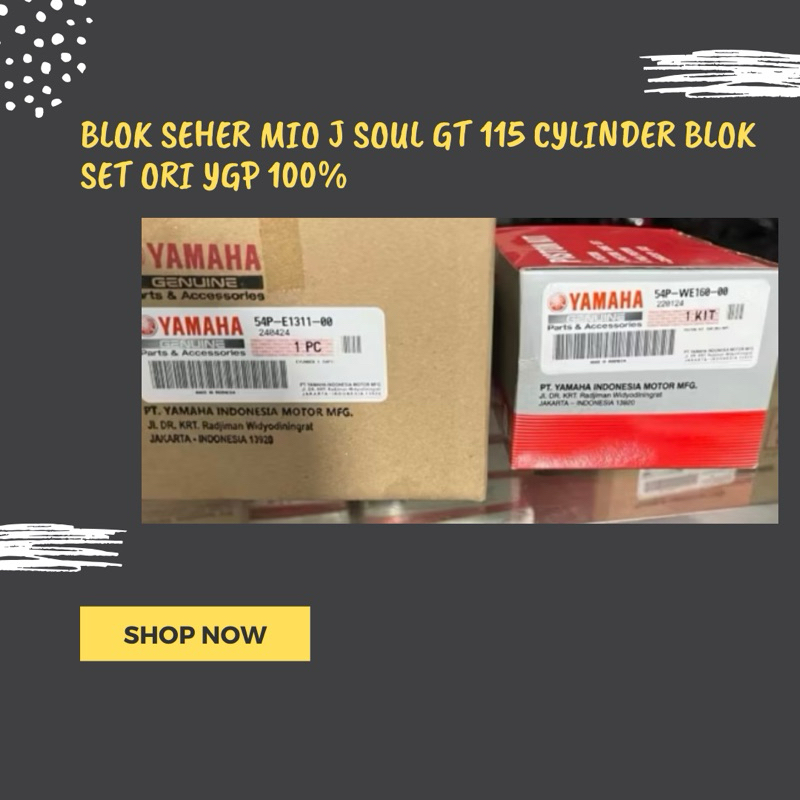 BLOK SEHER MIO J SOUL GT 115 CYLINDER BLOK SET ORI YGP 100%