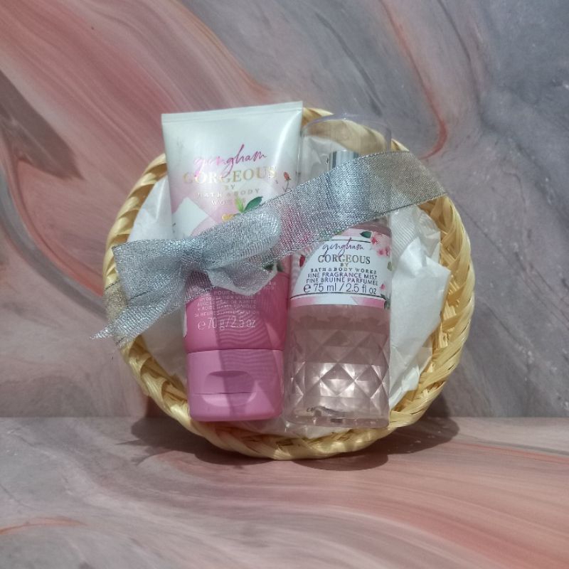 bath and body works gingham gorgeous gift set paket seserahan kado