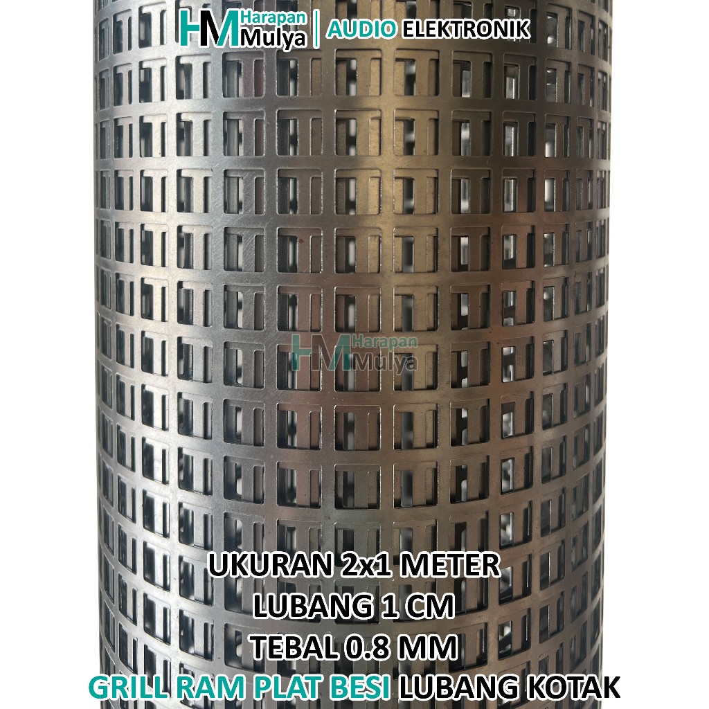 (2x1 meter) Grill Ram Box Speaker Plat Besi Lubang Kotak Persegi 2 x 1 meter