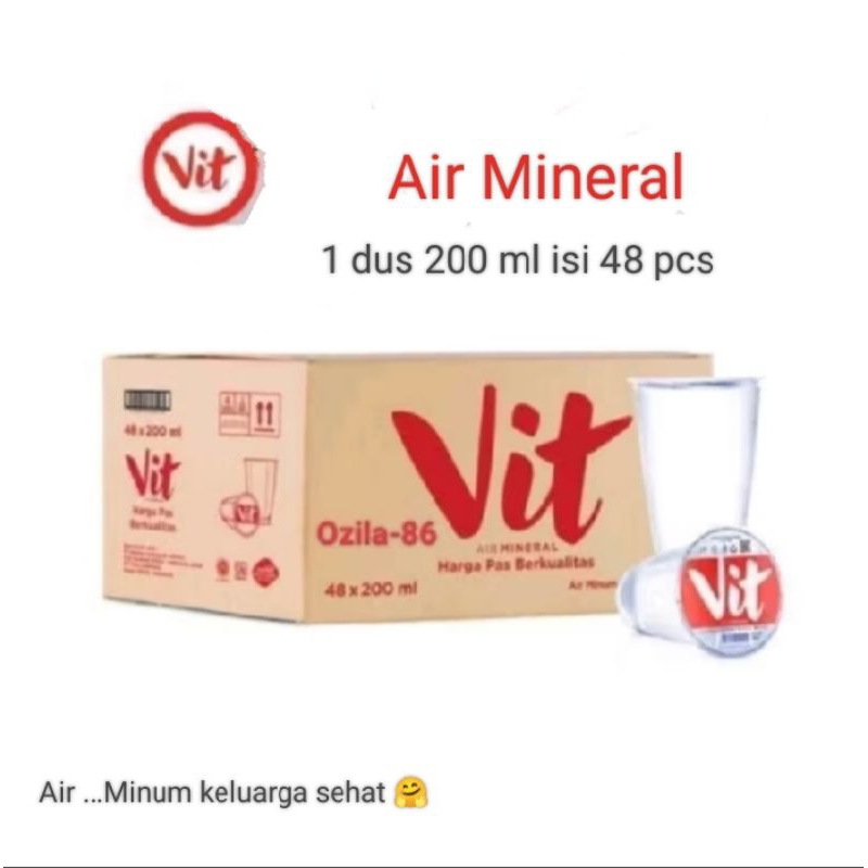 

VIT Air mineral gelas 1dus 200 ml x 48 pcs