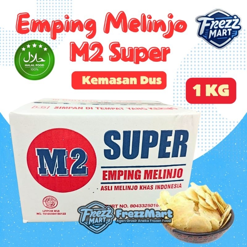 

Emping Melinjo Super Tipis M2 1kg Kemasan Dus Asli Limpung Blinjo Mentah