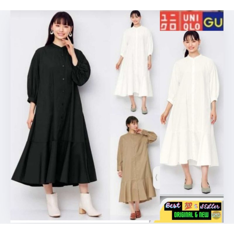 Maxi shirt dress dari GU/UNQ Branded