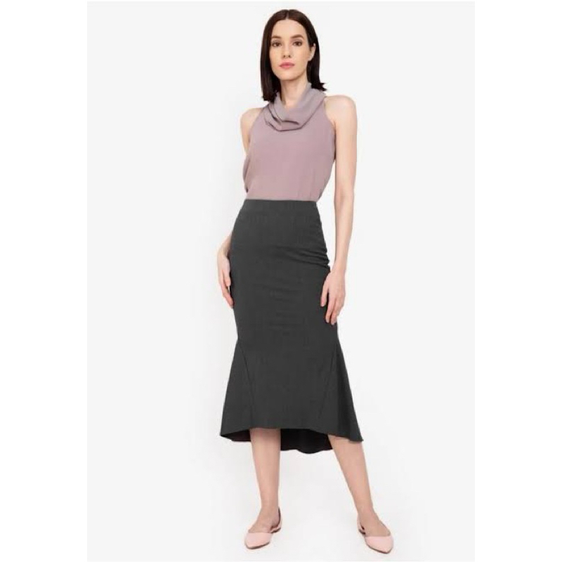 Harlan holden red maroon midi skirt
