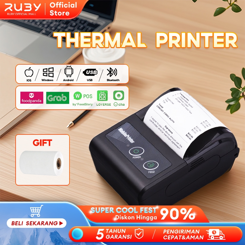 Printer Bluetooth Mini Printer