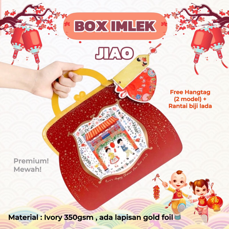 

JIAO | Box Hampers Toples Jar Tabung Imlek Kotak Gift Sincia Packaging Toples Kue Kering Chinese New Year CNY