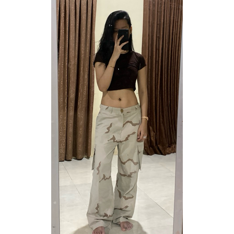 Celana Lowrise Cargo Y2K Preloved