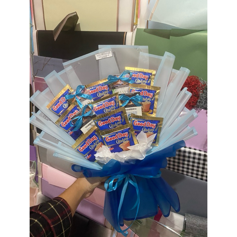

buket 10 kopi untuk cowok hadiah graduation ulang tahun
