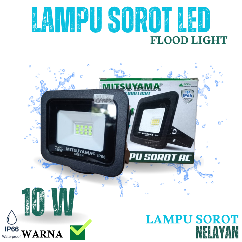 LAMPU SOROT NELAYAN HIJAU 10 WATT LAMPU SOROT IKAN 10 WATT LAMPU SOROT LED FLOODLIGHT WATERPROOF