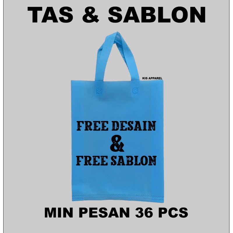 

Tas goodie bag handle lipat samping free sablon