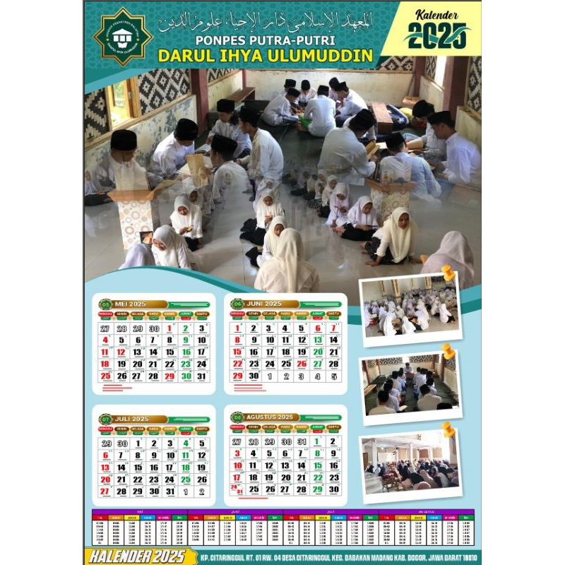 

KALENDER Ponpes Putri Darul Iyha Ulumuddin 2025.