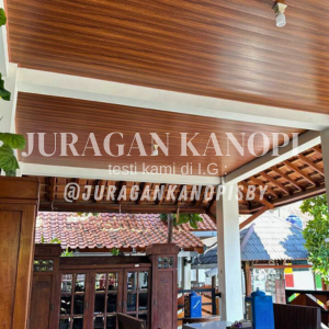 Kanopi plafon pvc + spandek minimalis terpasang surabaya