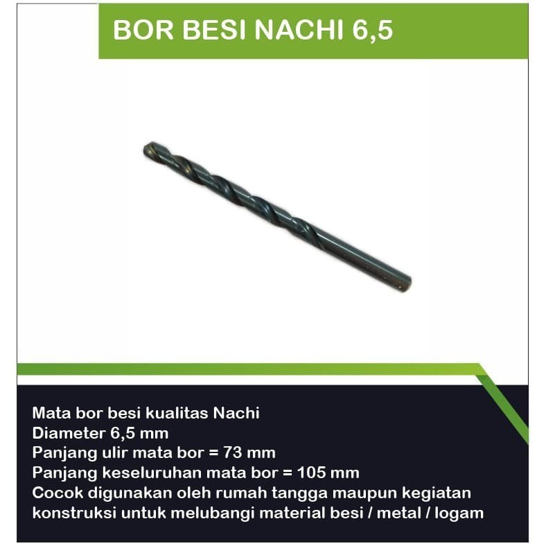 Bor Besi Nachi 9,5 mm,8.5mm,8mm,6.5mm / Mata Bor Besi/mata bor