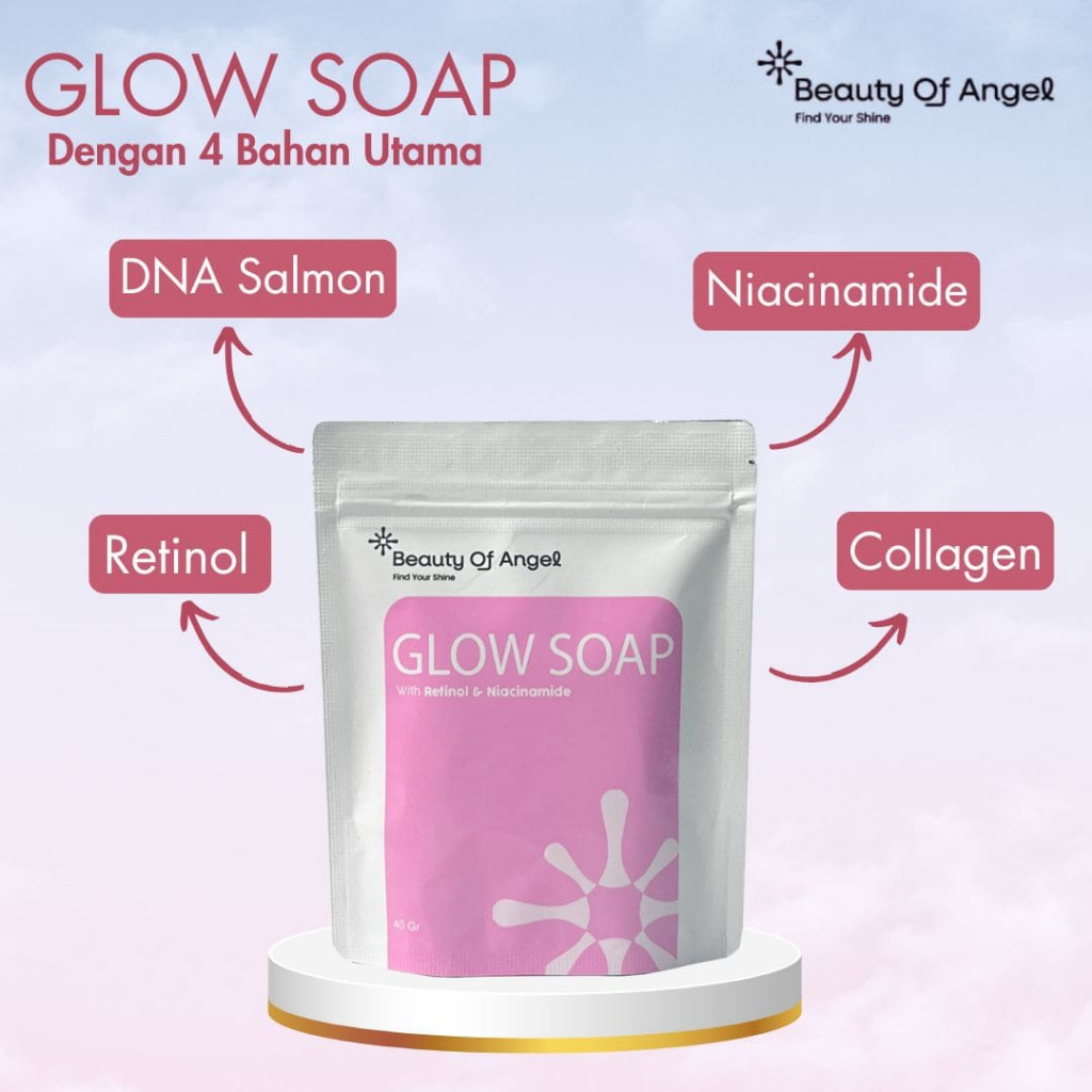 RK90 [1 Pcs] Glow Soap Original ASLI Sabun Mandi Soap Bar Sabun Pemutih Muka Wajah & Badan Glowsoap