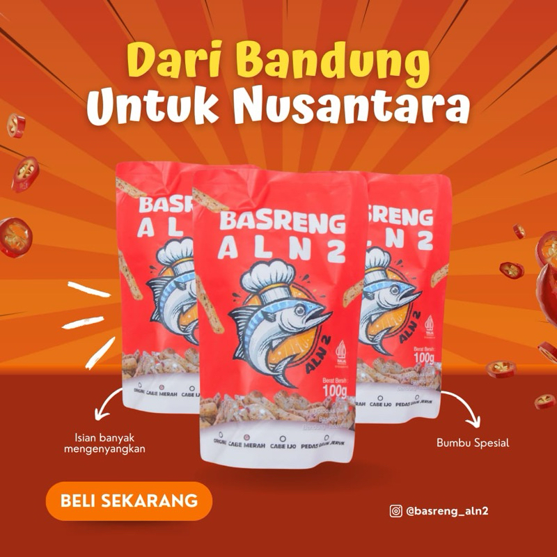 

ALN2 - Basreng Pedas Asin Cabe Merah Kemasan 100 Gram