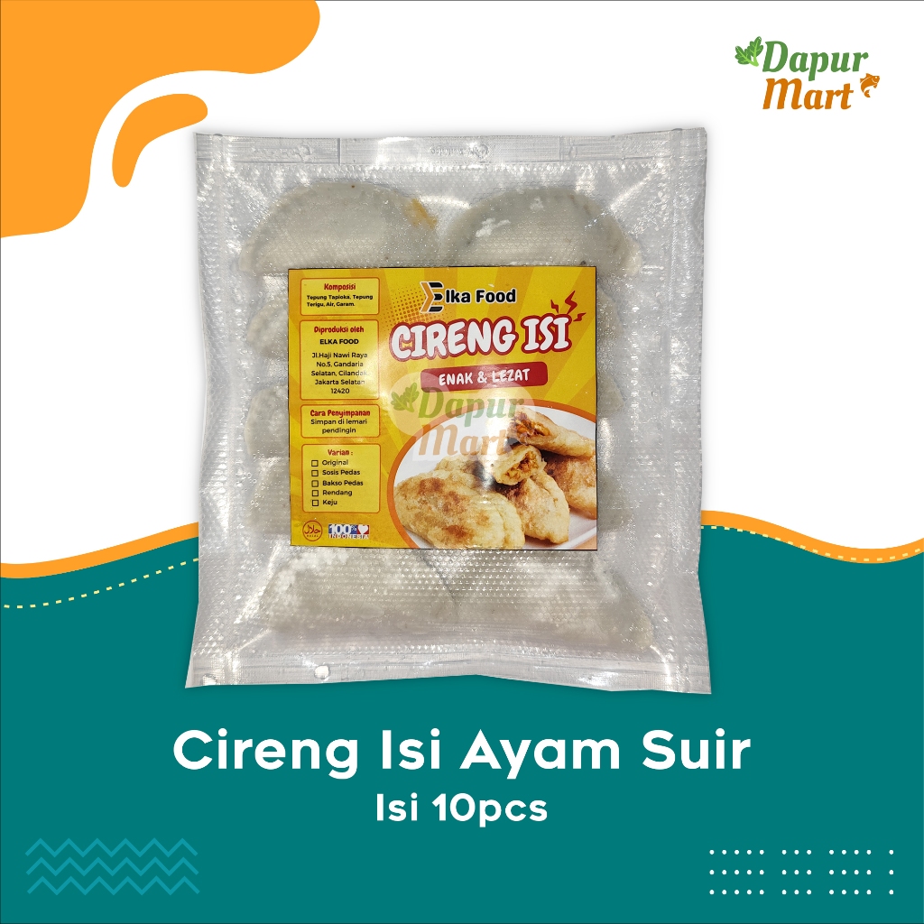 

Cireng Isi Ayam Suir Frozen (isi 10) Nikmat Siap Digoreng