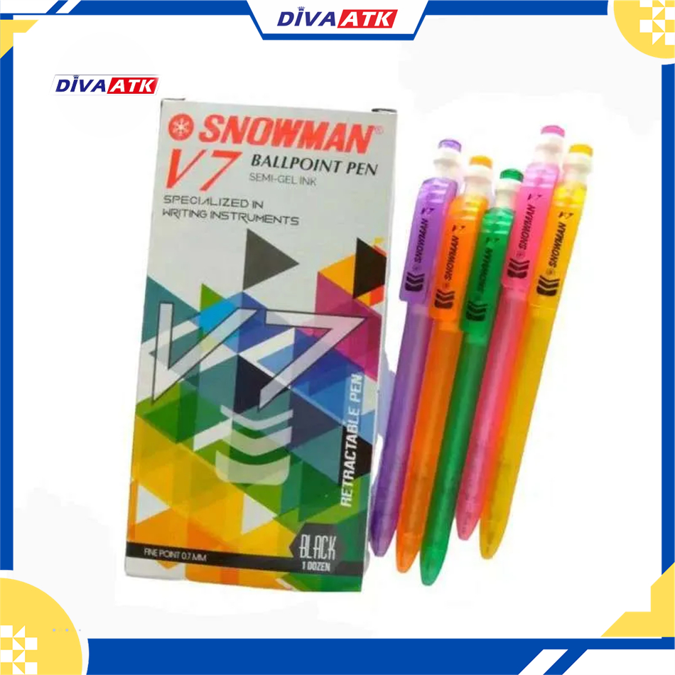 

Pulpen Mekanik Snowman V-7 Hitam