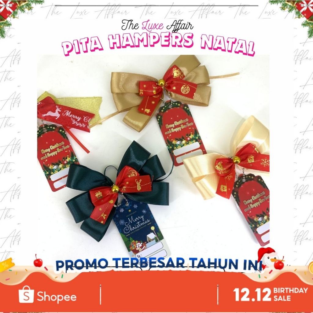 

Pita Hampers 10x12 Pita Christmas Pita Label Tag Natal Hampers Siap Pakai Tema Natal Dengan Hangtag Natal