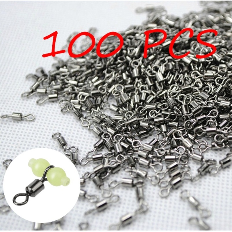 Konektor Umpan Kail Pancing Copper Stainless Steel 5- 100 PCS