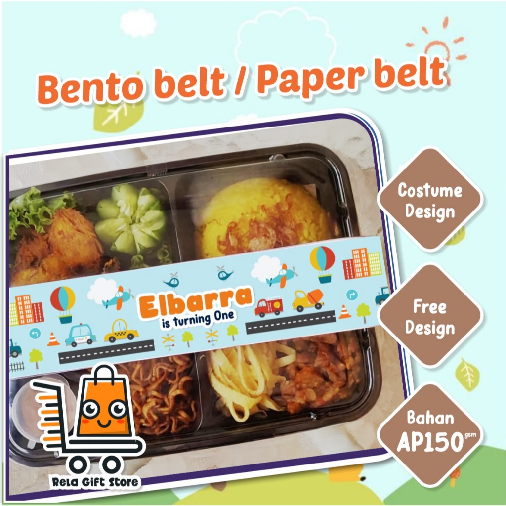 

paper belt ulang tahun / bento / paperbelt bento