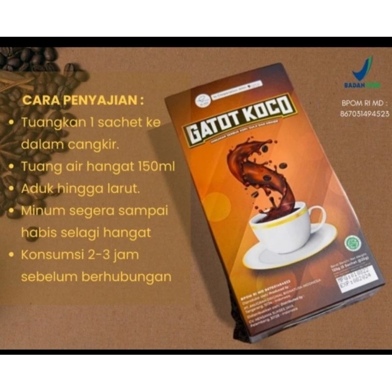 

Kopi Gatot Koco DR.Hen 1 box isi 5 sachet