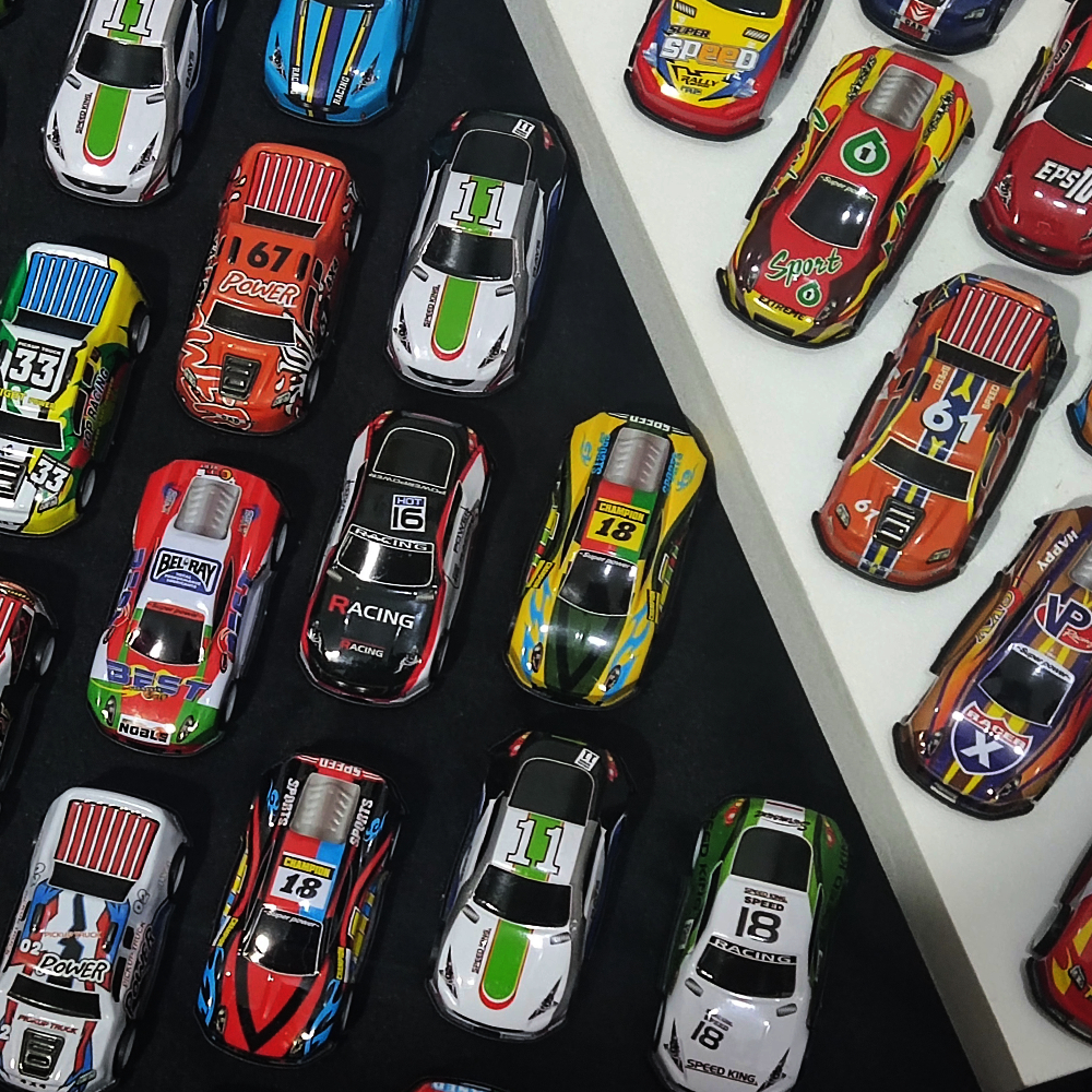 

(45 Pcs + Box Container) Mainan Mobil Mobilan Anak Bahan Besi Alloy Pullback / Mainan Edukasi Anak /