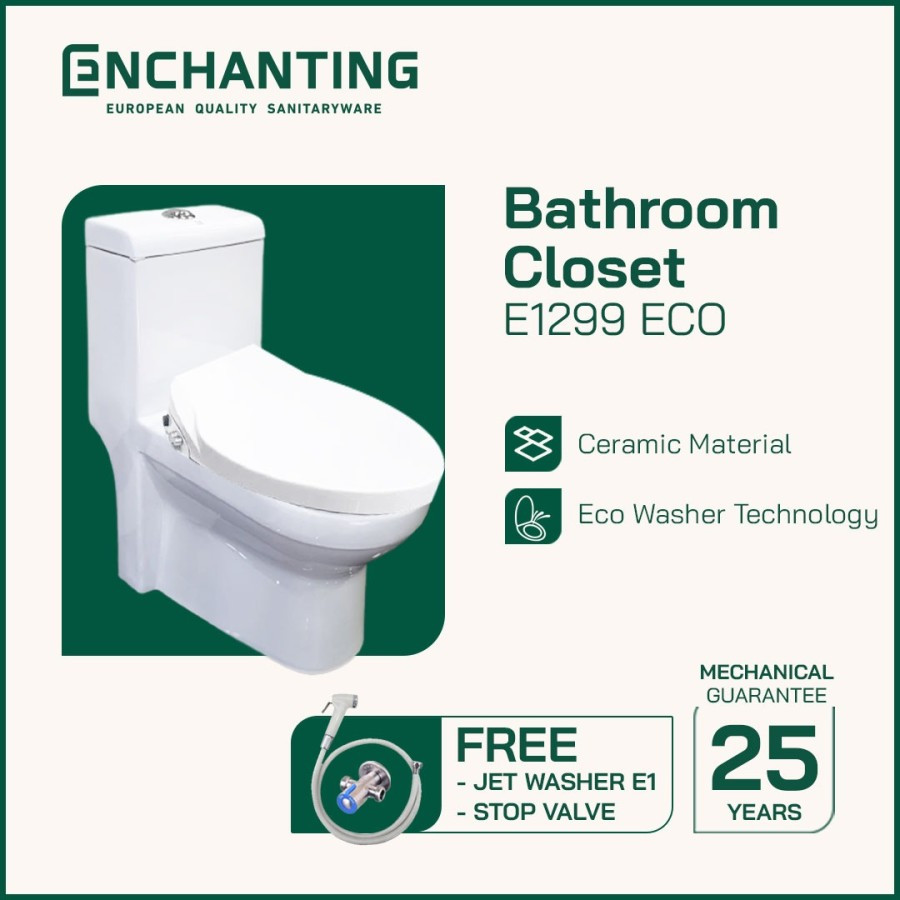 Kloset Duduk Keramik Europe Enchanting E1299 Eco - Bidet Toilet Seat