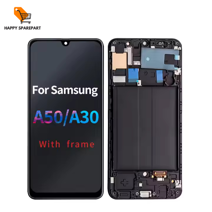 LCD SAMSUNG A30 A50 A50S OLED BIG + FRAME CAMERA U TOUCHSCREEN FULLSET NEW
