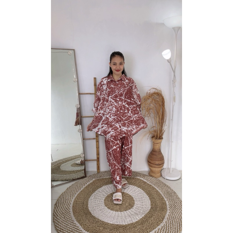 SET KEMEJA ZOYA CELANA DERW COLLECTION SETELAN BAJU DAN CELANA ONE SET